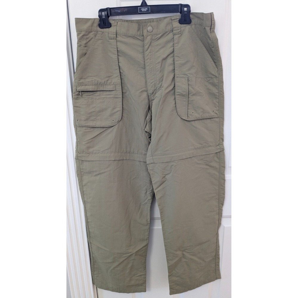 Field & Stream Convertible Pants/Shorts Men's Hiking Cargo Brown Large 36x32